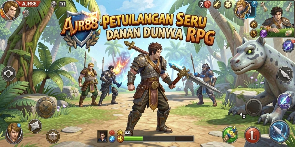 Tampilan gameplay RPG yang mendebarkan dalam AJR88.