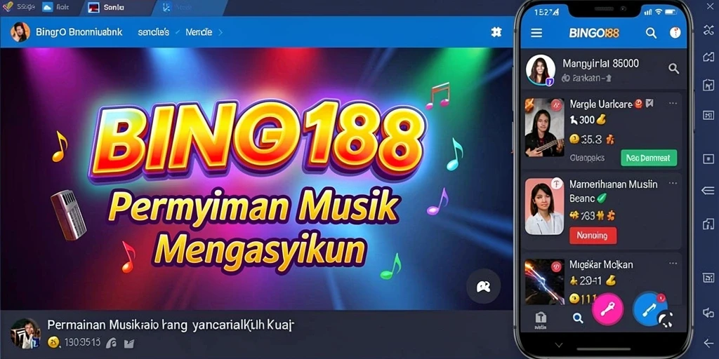 Screenshot gameplay BINGO188 menampilkan keseruan bermain musik bingo.