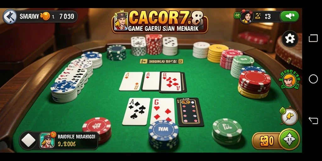 Tampilan gameplay <strong>CACOR78</strong> dengan aksi seru permainan Gaple.