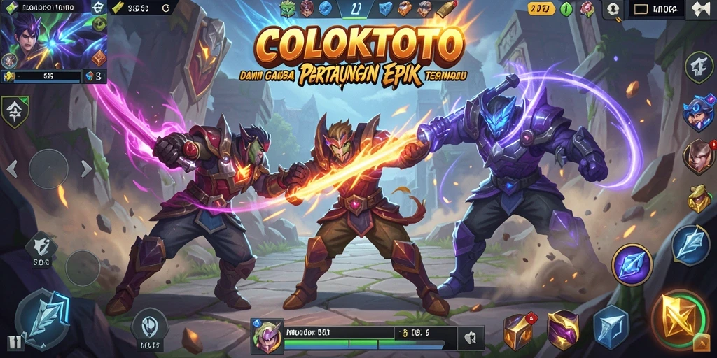 Screenshot COLOKTOTO menampilkan aksi seru dari gameplay MOBA.