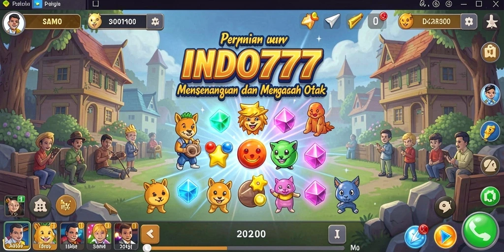 Tangkapan layar utama INDO777 menampilkan gameplay Puzzle yang menarik.