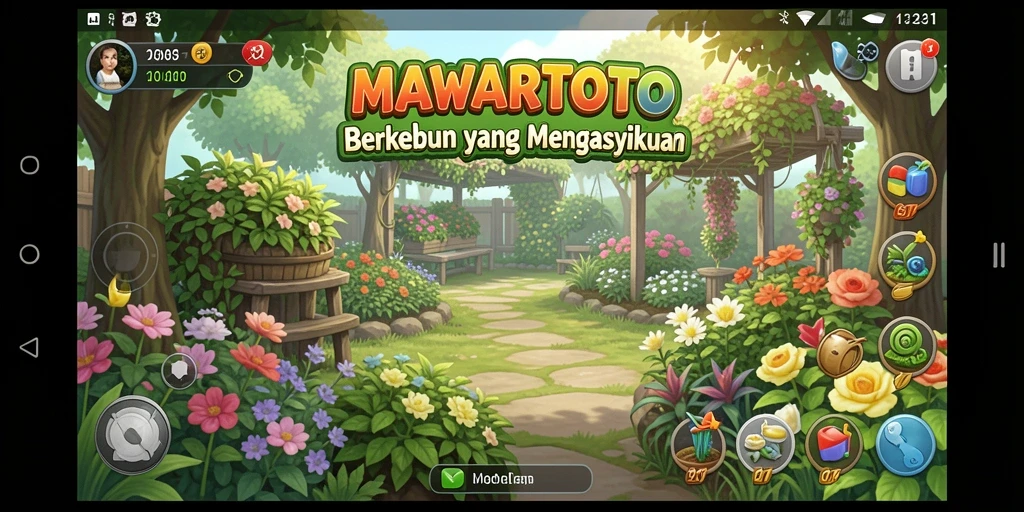 Screenshot gameplay <strong>MAWARTOTO</strong> menampilkan pertanian yang indah dan interaksi menarik.