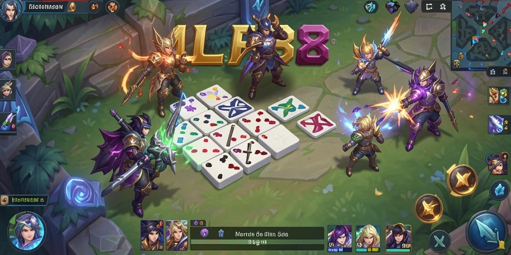 Tangkapan layar gameplay seru dari MLBB8 menunjukkan aksi permainan Domino.