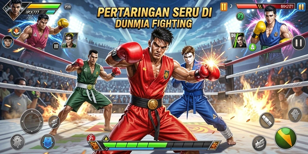 Tampilan gameplay PCX777 yang penuh aksi dan seru.