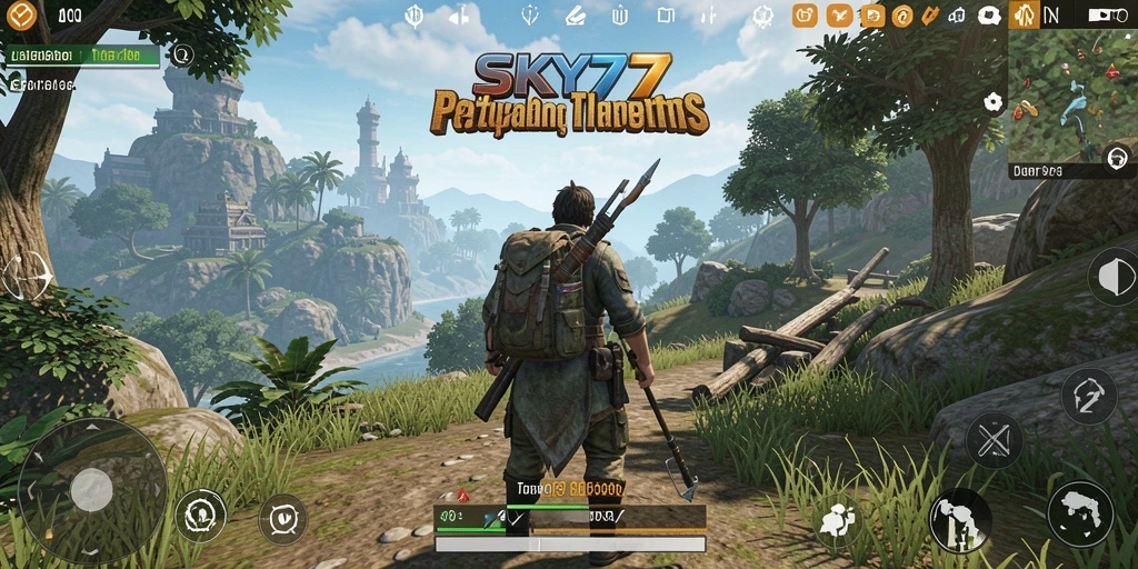 Screenshot gameplay menunjukkan kebebasan eksplorasi dalam dunia terbuka.