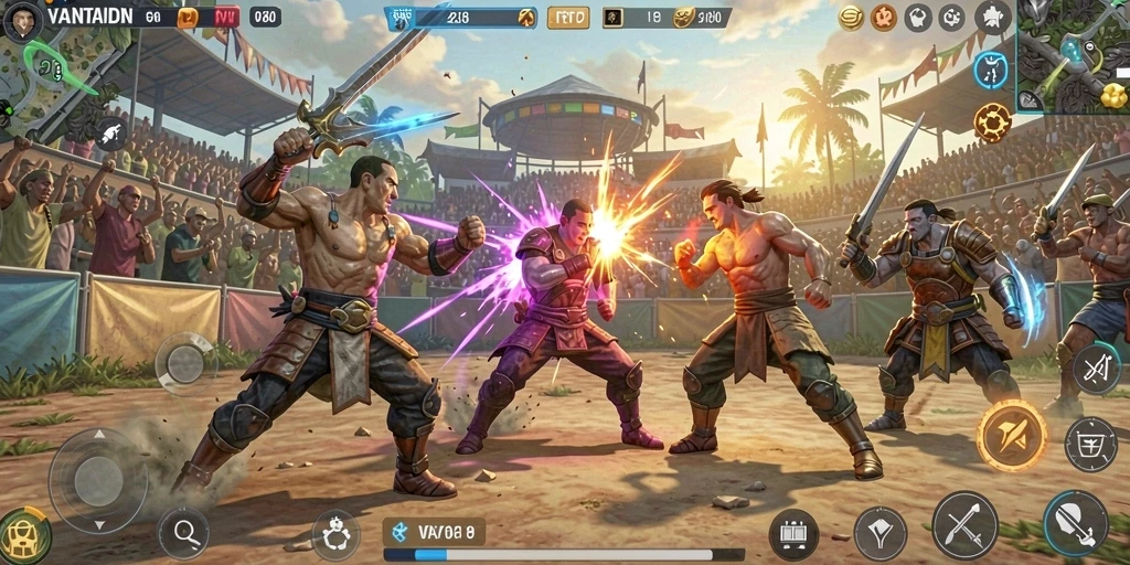 Gambaran mendebarkan dari pertarungan di arena VANTAIDN.